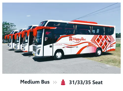 Medium Bus JetBus 5 Persewaan Bus Medium dan mini isi 25, 30, 31, 33,35 orang dari Happy Bus untuk wilayah Jogja