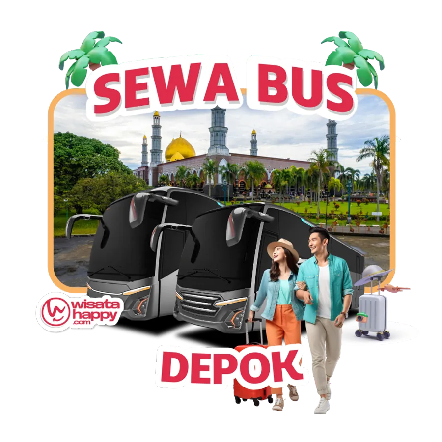 Poster Sewa Bus Depok - WisataHappy.com